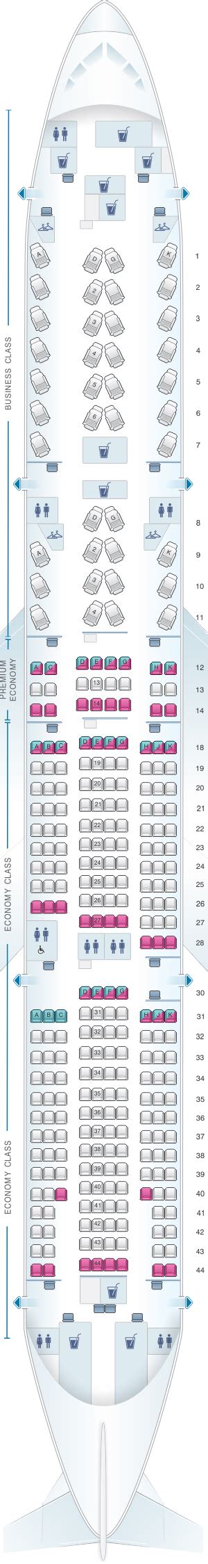 Seat Map Air Canada Boeing B777 200LR (77L) .
